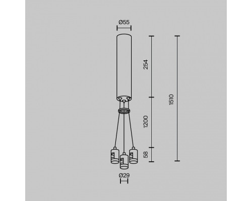 Подвес для трека Maytoni Accessories for tracks Flarity TRA154SW-BB-R-B