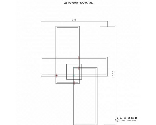 Потолочная люстра iLedex Grace 231/3-60W-3000K GL