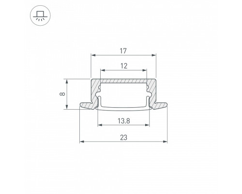 Профиль встраиваемый Arlight ARH-LINE 039989