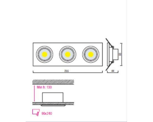 Встраиваемый светильник Horoz Electric Elena HRZ00000255