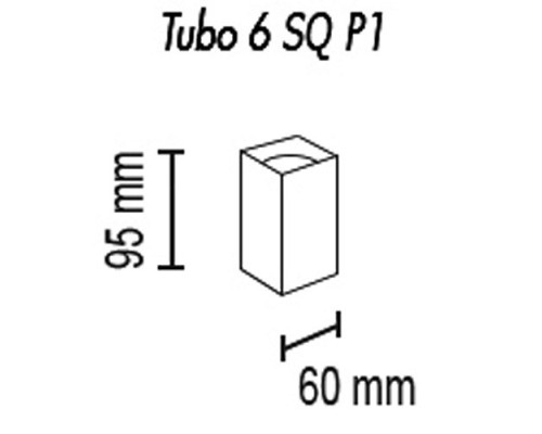 Накладной светильник TopDecor Tubo6 SQ Tubo6 SQ P1 27