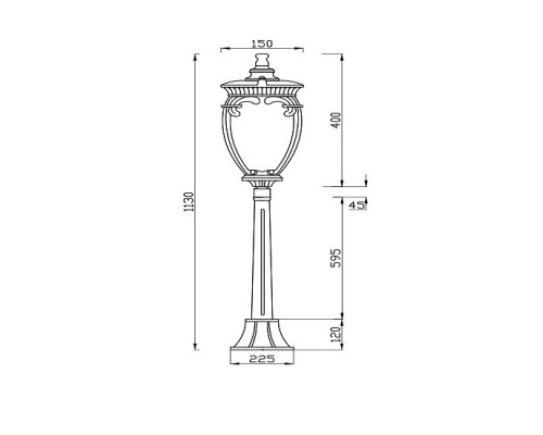 Наземный высокий светильник Maytoni Fleur O414FL-01BZ1