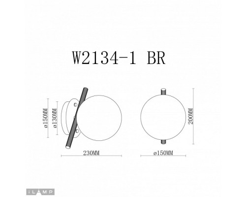 Бра iLamp Golden W2134-1 BR