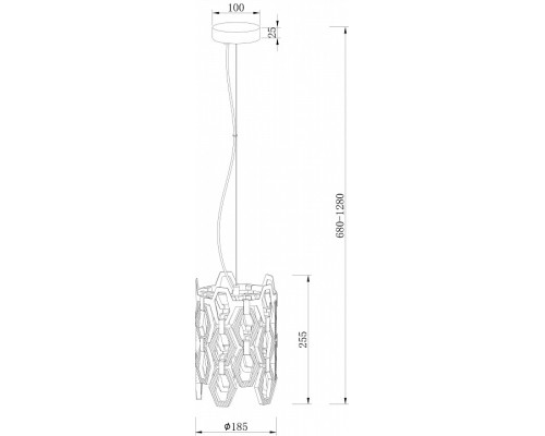 Подвесной светильник Maytoni Tissage MOD490PL-01G