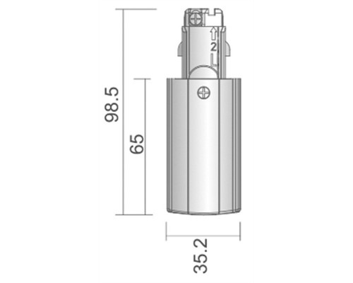 Заглушка для трека боковая Deko-Light D Line 710011