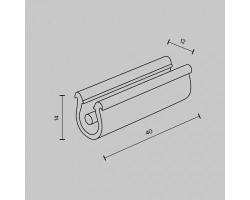 Крепление для треков-ремней Maytoni Accessories for system Parity TRA130BF-B