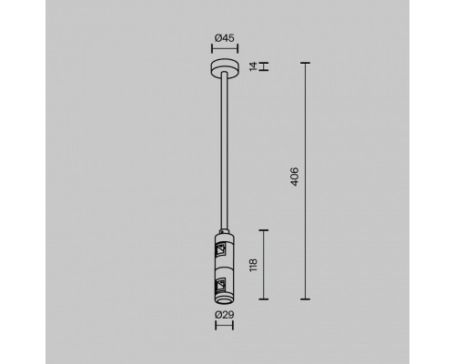 Основание на штанге Maytoni Accessories for tracks Flarity TRA158С-D1-B