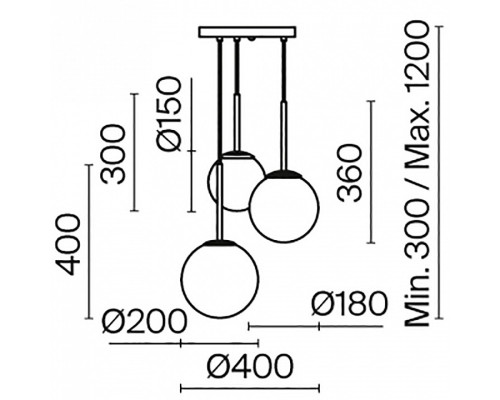 Подвесной светильник Maytoni Basic form MOD321PL-03B