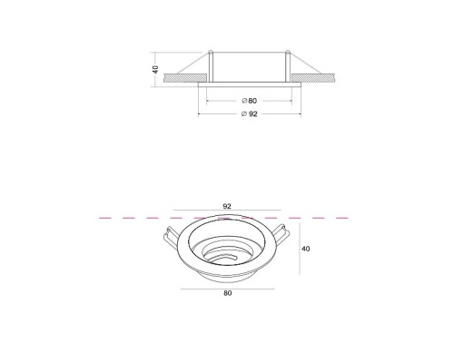 Встраиваемый светильник Maytoni Atom DL025-2-01B