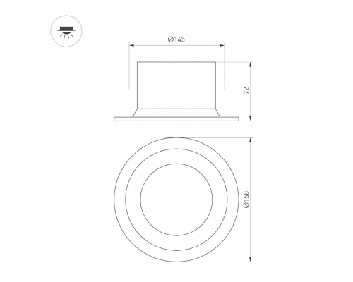 Встраиваемый светильник Arlight MS-DROP-BUILT 041497