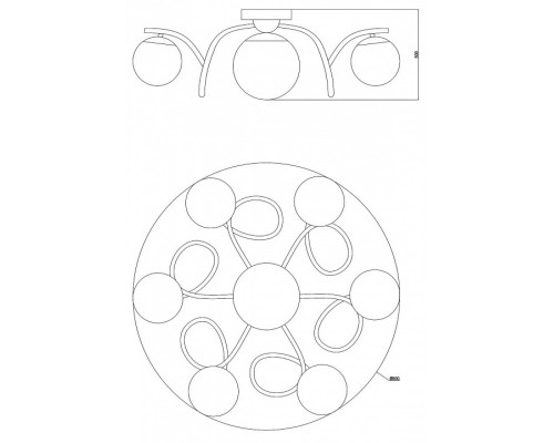 Потолочная люстра Moderli Circle V1150-5C