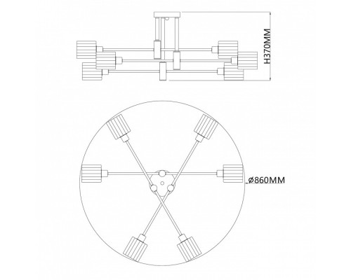 Люстра на штанге Escada Reflex 1140/6P