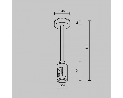 Подвес для трека Maytoni Accessories for tracks Flarity TRA156С-SL1-BS