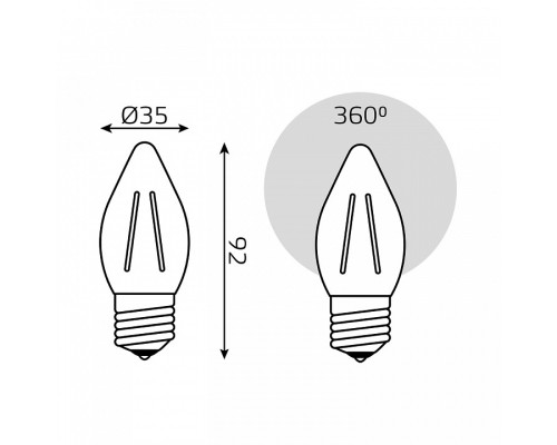 Лампа светодиодная Gauss Filament E27 11Вт 2700K 103802111