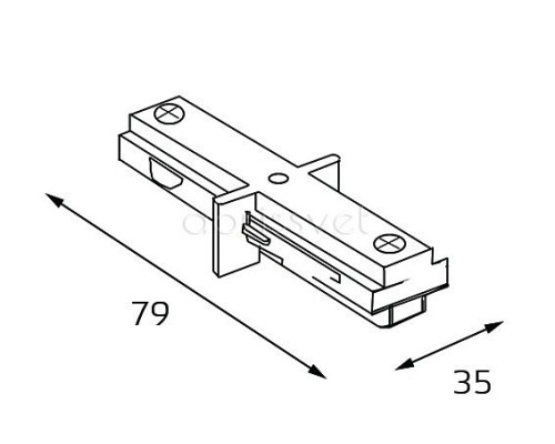 Соединитель линейный для треков Italline WSO WSO 78 white