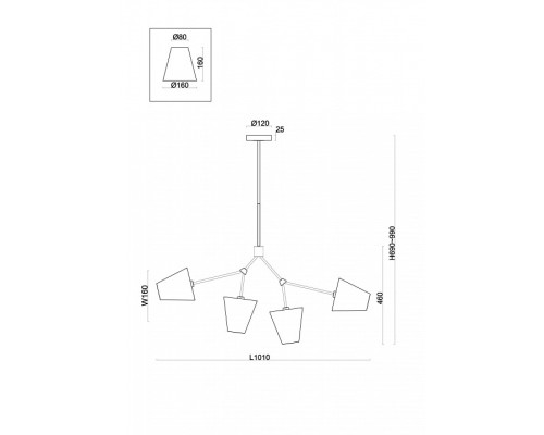 Люстра на штанге Freya Hats FR5370CL-04B