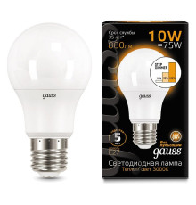 Лампа светодиодная Gauss LED A60 E27 10Вт 3000K 102502110-S