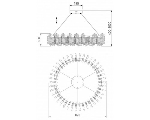 Подвесной светильник Bogate's Farfalla 90375/1