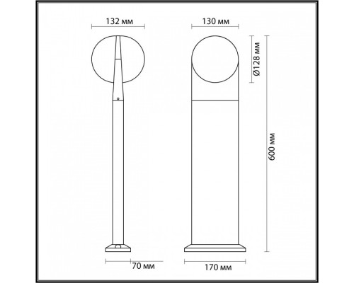 Наземный низкий светильник Odeon Light Tilda 6652/12GL