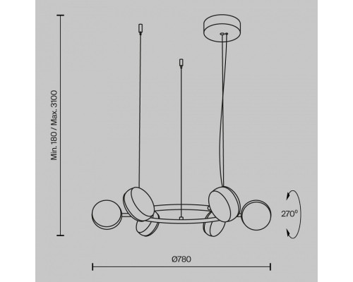 Подвесная люстра Maytoni Mind MOD299PL-L60BC3K