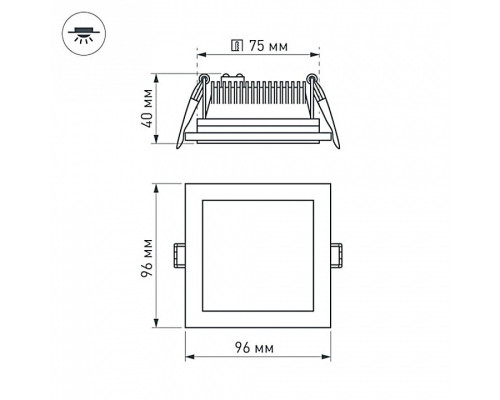 Встраиваемый светильник Arlight Lt-s96 014934