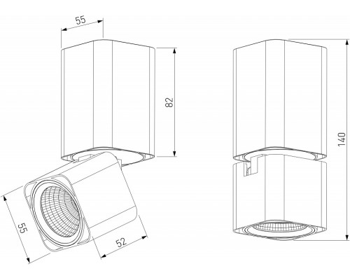 Накладной светильник Elektrostandard Cubus a063681