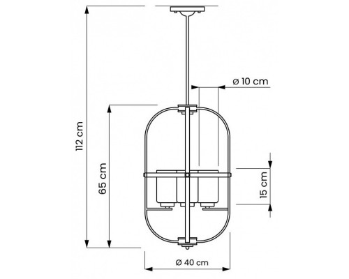 Люстра на штанге LUMINA DECO Monterey LDP 1141-4 BK+MD