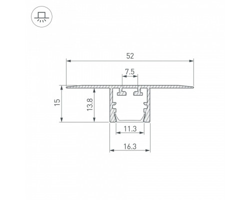 Профиль встраиваемый Arlight PDS 035014