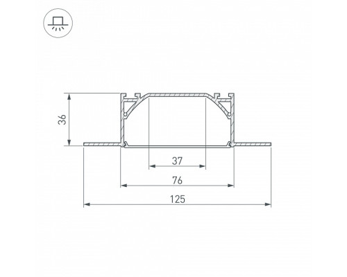 Профиль встраиваемый Arlight Arh-Linia72 25025