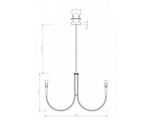 Люстра на штанге Freya Branches FR5253PL-08N