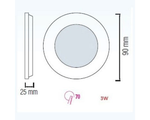 Встраиваемый светильник Horoz Electric Slim-3 HRZ00002336