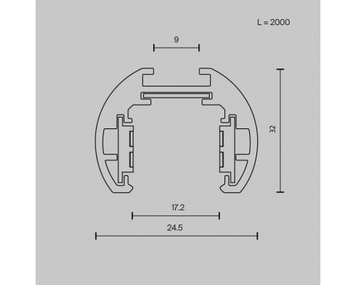 Трек подвесной Maytoni Busbar trunkings Exility TRXM034-R-412B