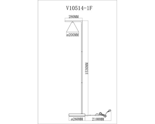 Торшер Moderli Omaha V10514-1F