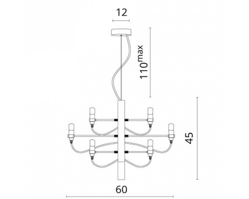 Подвесная люстра Divinare Molto 8030/02 LM-18