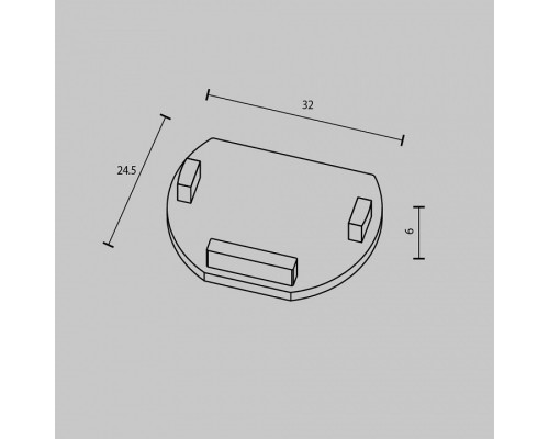 Заглушка для трека Maytoni Accessories for tracks Exility TRAM034EC-R-41W