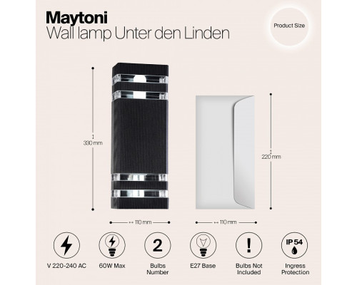 Накладной светильник Maytoni Unter den Linden O578WL-02B