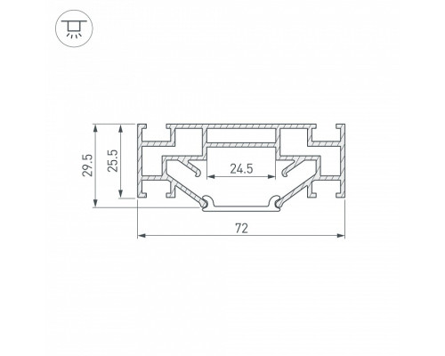 Профиль встраиваемый Arlight STRETCH 40060