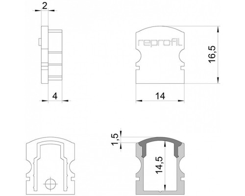 Набор из 10 заглушек для профиля Deko-Light F-AU-02-08 978541