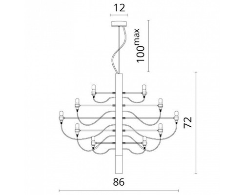 Подвесная люстра Divinare Molto 8030/02 LM-30