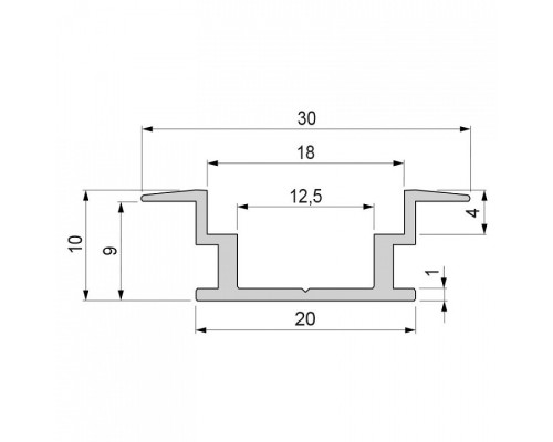 Профиль накладной Deko-Light T-flat 975720