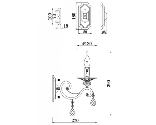 Бра Maytoni Grace RC247-WL-01-R