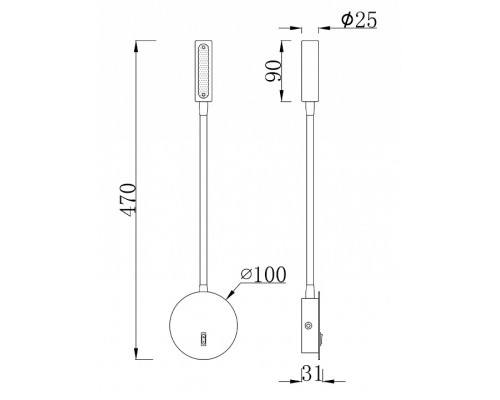 Бра Maytoni Stem C035WL-L3MG3K