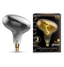 Лампа светодиодная Gauss LED Vintage Filament Flexible E27 6Вт 2400K 165802008