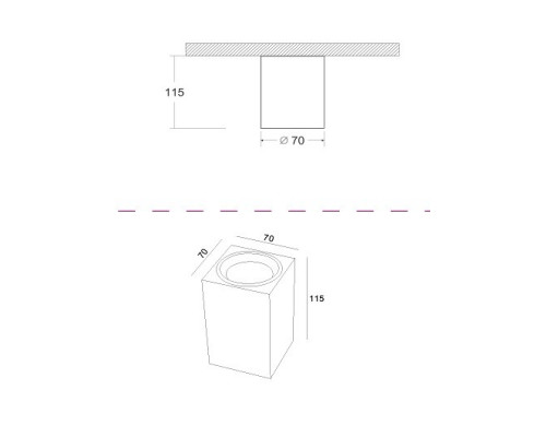 Накладной светильник Maytoni Focus C011CL-01B