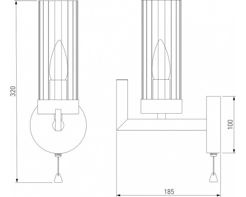 Бра Eurosvet Arganie 60133/1 серебро