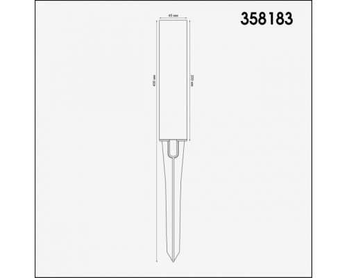 Наземный низкий светильник Novotech Nokta 358183