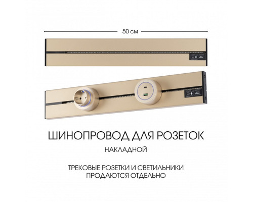 Трек накладной Arte Milano Am-track-sockets-39 392305TO/50 Gold