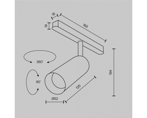 Светильник на штанге Maytoni Focus LED TR032-2-12W3K-M-BW