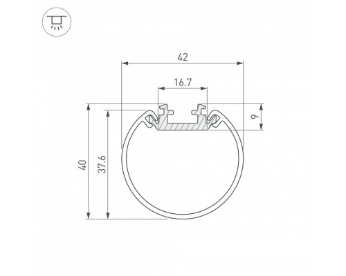 Профиль подвесной Arlight SL-ROUND 044517