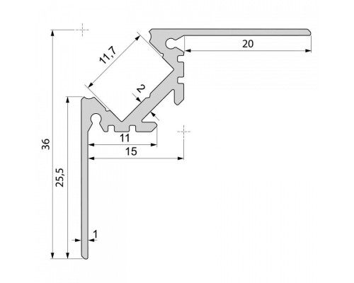 Профиль накладной Deko-Light AV-02-10 970450